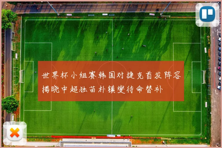 世界杯小组赛韩国对捷克首发阵容揭晓中超独苗朴镇燮待命替补